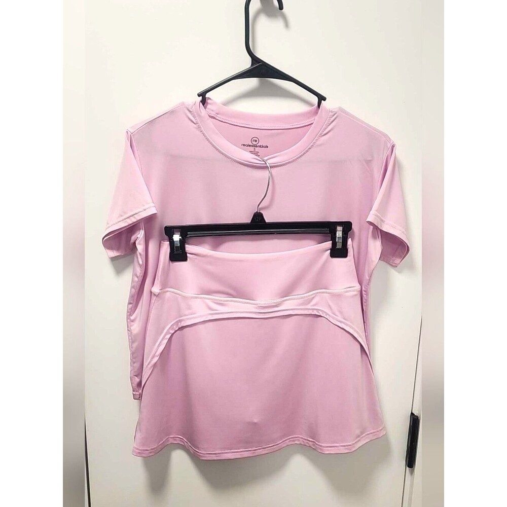 Women’s Light Pink Athletic Tee and Skort Set Size - Small